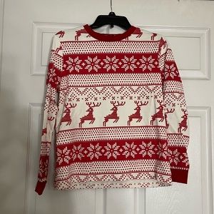 Pink Lily Red and White Reindeer Pajamas